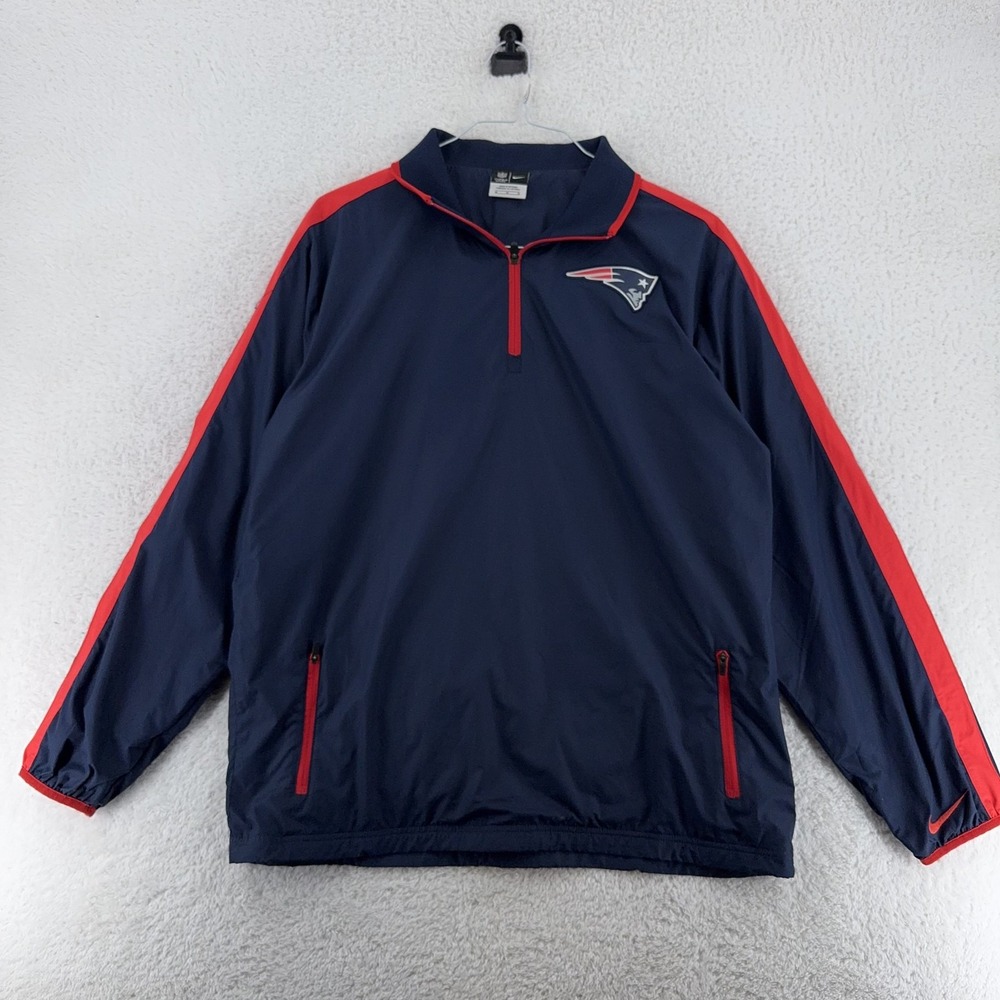 New England Patriots Pullover Jacket Mens Medium NFL Football Nike Onfield